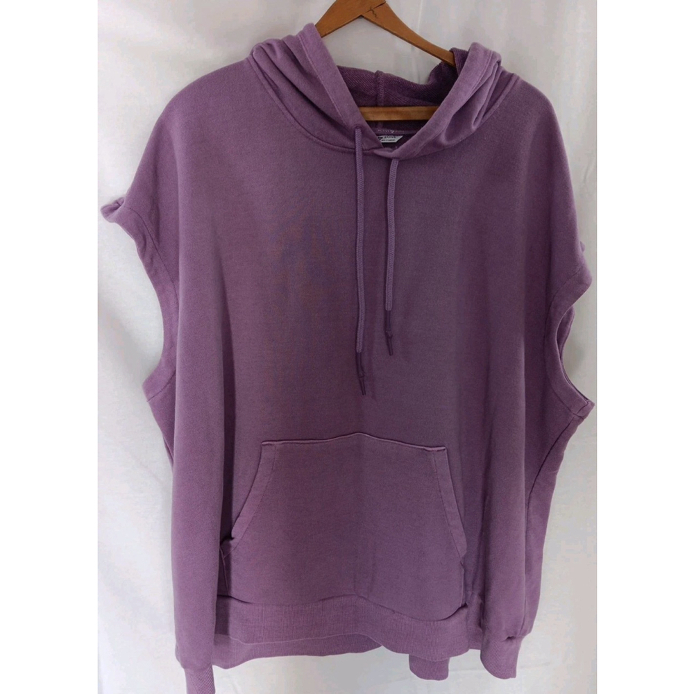 4x Size Womens Sleeveless Hoodie Purple Active Zone Plus Size Very Good